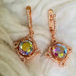 New 8.25 ctw Mercury Mystic Topaz stunning earring